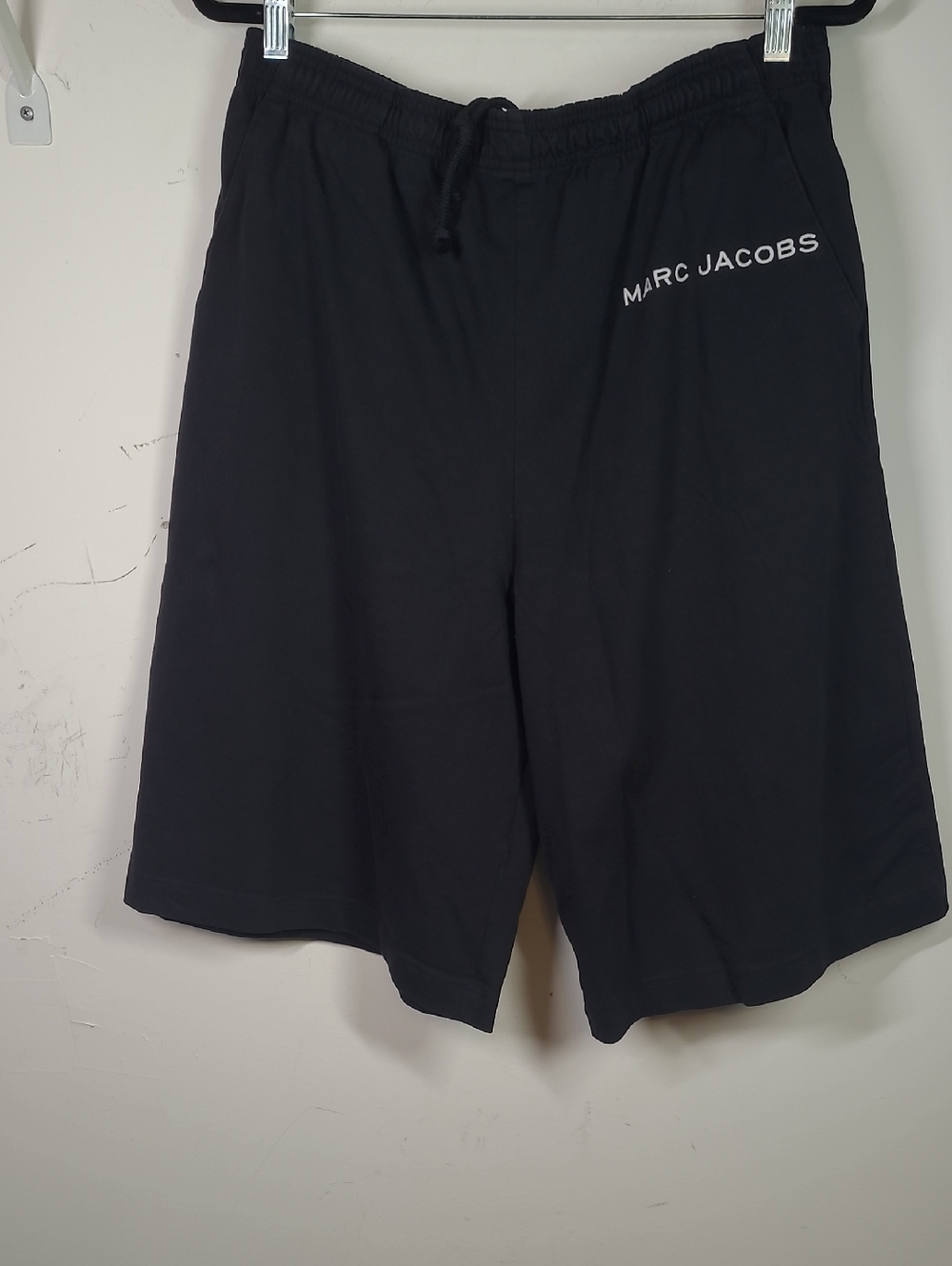 Marc Jacobs Black Athletic Drawstring Shorts with Logo